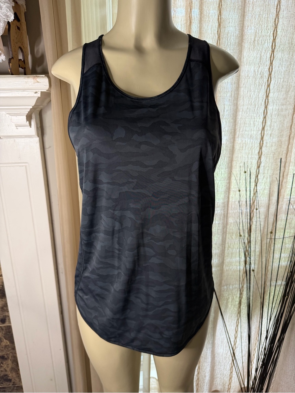 lululemon athletica Black Camouflage Performance Tank